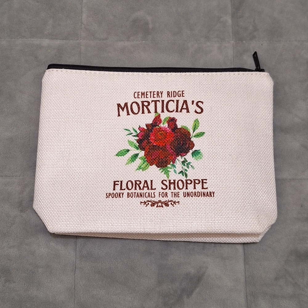 Morticia Addams Makeup Accessories Pouch NWOT